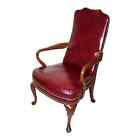 Vintage Leather Executive Office Chair by North Hickory Furniture in Burgundy