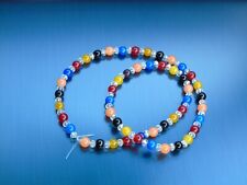 *UK* Mixed Glass Beads Necklace 60cm Long (No.4)