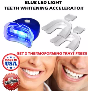 NUEVO LED Azul Manos Libres Blanqueamiento Dientes Luz Acelerador con Batería - Imagen 1 de 4