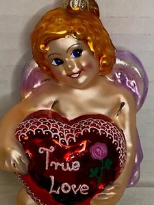 Vintage Radko Valentines Ornament Amor Engel Herz To The One I Love 2000 Box  - Bild 1 von 8