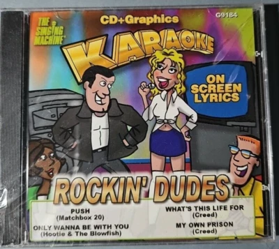 KARAOKE CD+G ROCKIN' DUDES (See pix for titles) Singing Machine Case Has Crack - Image 1 of 2