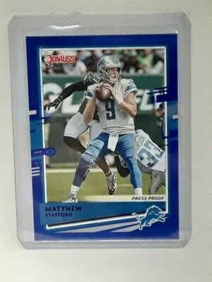Matthew Stafford 2020 Donruss VARIATION BLUE PRESS PROOF #96 Detroit Lions - Image 1 of 2