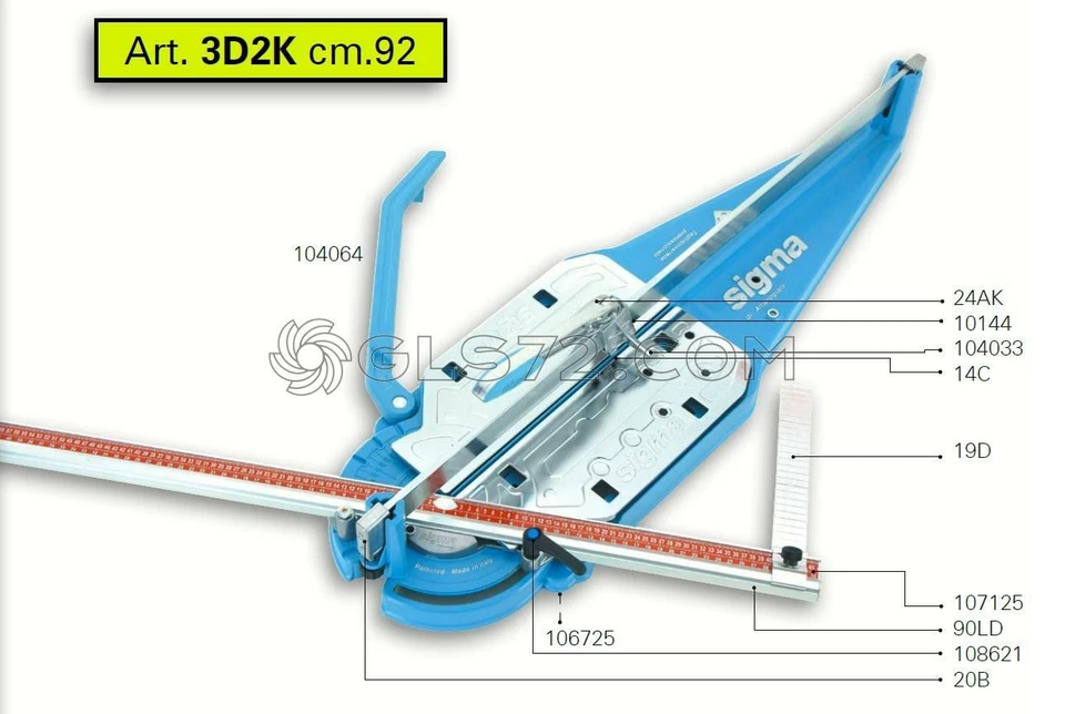 RICAMBI E ACCESSORI PER TAGLIAPIASTRELLE SIGMA 3D2K - Immagine 1 di 1