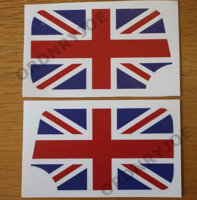 Calcomanías/pegatinas de espejo de puerta clásico (Austin) Mini Union Jack  - Imagen 1 de 3