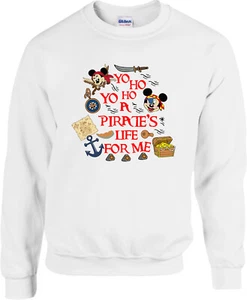 Yo Ho A Pirate's Life For Me Jumper, Disney Pirates Sweatshirt, Caribbean Top - Picture 1 of 10