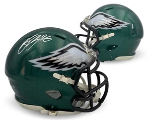 Saquon Barkley Autographed Philadelphia Eagles Signed Mini Helmet Beckett - Picture 1 of 3