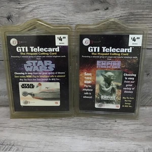 Lote de tarjetas de llamadas prepagadas Star Wars GTI Telecard Yoda & Luke RARAS - Imagen 1 de 6