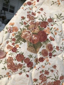 2 VTG Quilted Pillow Sham Standard Floral Country Cottage Chic Retro NEW NOS - Picture 1 of 9