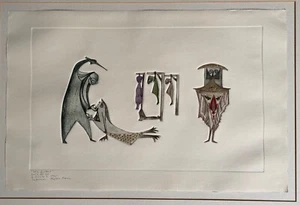 GUILLERMO SILVA SANTAMARIA Impresión Surrealista Serie Firmada Los Justos #22 1961  - Imagen 1 de 11