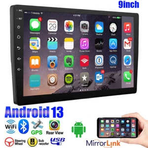 9" 2DIN Android13 Autoradio Radio GPS Navi Wifi Bluetooth USB FM MP5 Head Unit - Bild 1 von 17