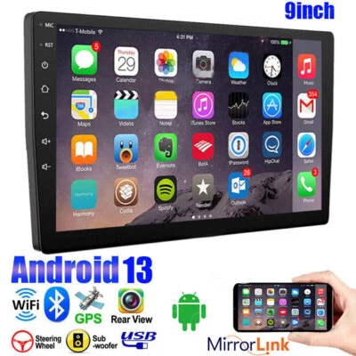 RACRDO 9" 2Din Android13 Car Stereo Radio GPS Navi Wifi Bluetooth USB FM MP5 Head Unit