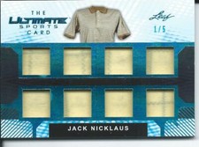2019 Leaf Ultimate Sports Card JACK NICKLAUS 1/5 Platinum 8X Used Relic #TUC-13