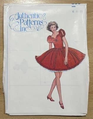 Authentic Patterns Sewing Pattern #330 SQUARE DANCE DRESS 6, 8, 10 - Image 1 of 2