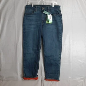 LL Bean Jeans Flannel Lined NEW Mens 33X29 Bean Flex Straight Relaxed - 0323 - Picture 1 of 8