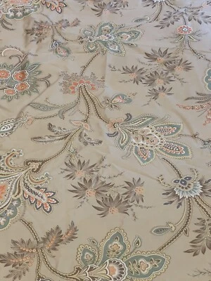 GARNET HILL Egyptian silky  Cotton King Duvet Cover floral tan Boho chic - Image 1 of 4
