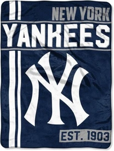 New York Yankees Throw Blanket 46"x60" - Micro Raschel Blanket - FREE Shipping - Picture 1 of 1