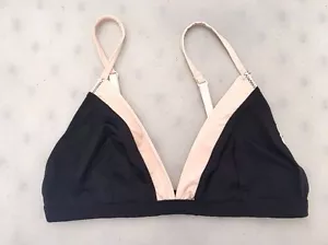 NEU! UNDERELLA by Ella Moss 30355EM Zweifarbiger BH Bralette, S M - Schwarz Creme Hellbraun - Bild 1 von 9