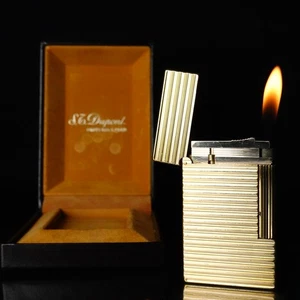 ST Dupont Vintage Gas Lighter Old Ligne 2 Rare Gold #DP38 - Picture 1 of 24