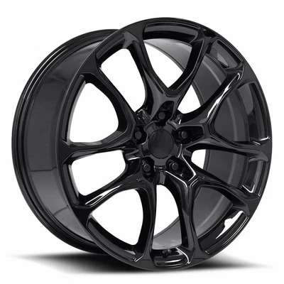 20” Gloss Black 2733 Replica Wheels Fits 2011 2026 Dodge Durango SRT 5x127 +34 Foto 1 de 3