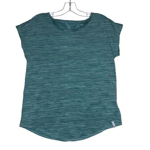 Columbia Shirt Women's Medium Green Short Sleeve Top Activewear - Picture 1 of 4