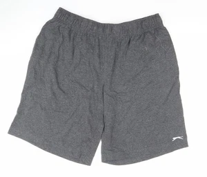 Slazenger Mens Grey 2XL Athletic Jersey Activewear Shorts - Picture 1 of 12