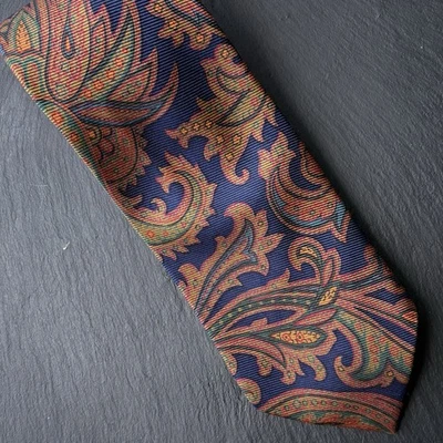 Polo Ralph Lauren Vintage Tie Blue with Gold/Green - Image 1 of 4