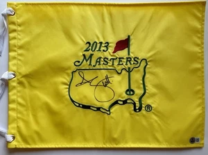 Adam Scott signed 2013 Masters Flag augusta national golf beckett bas coa - Picture 1 of 5