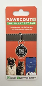 Pawscout QR El buscador inteligente de etiquetas para mascotas para perros/gatos se conecta a tu teléfono - Imagen 1 de 4
