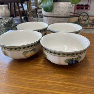 New Villeroy and Boch Germany French Garden Cereal Berry Bowls 4 5/8" Set Of 4 - Picture 1 of 4