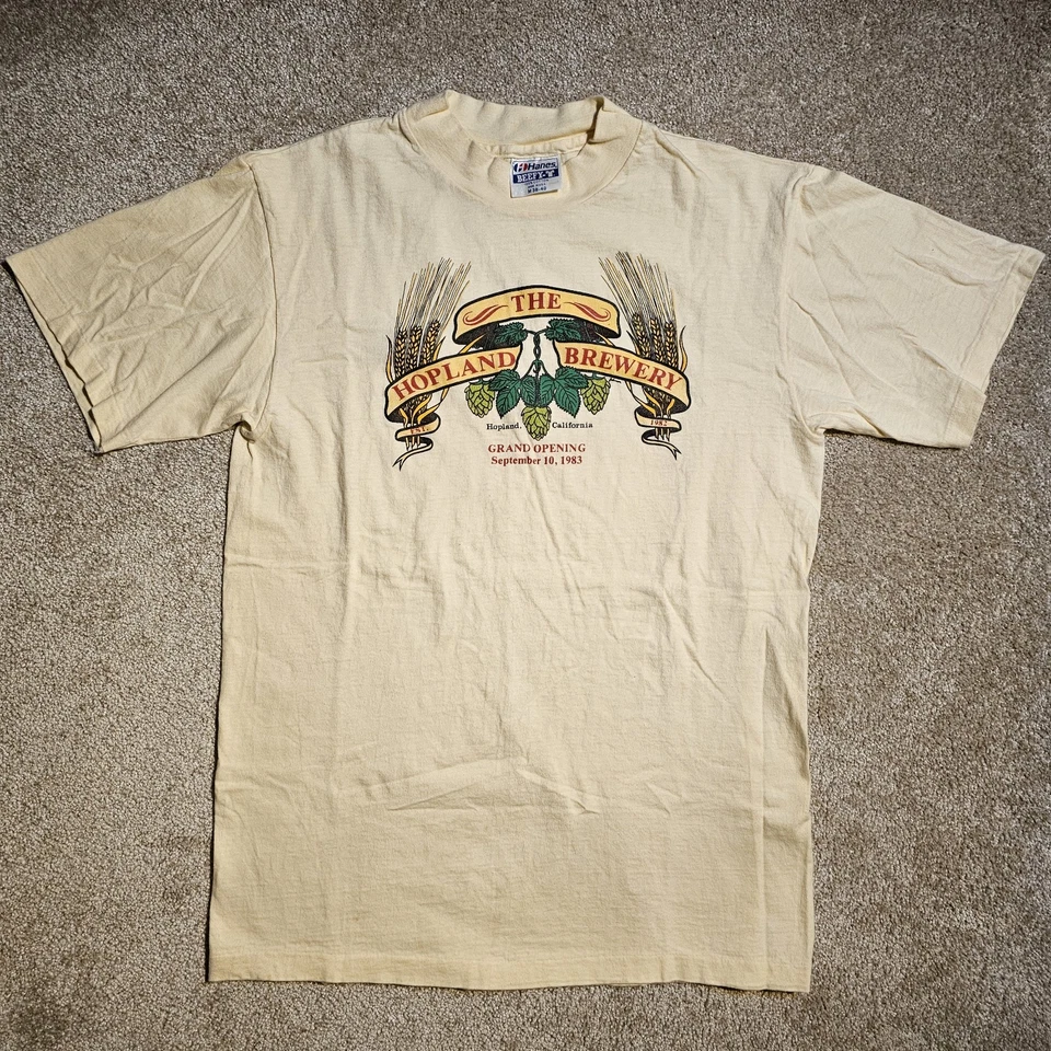 Camiseta De Colección 1983 Hopland Brewery Gran Inauguración Para Hombres M Cerveza Grunge de Una sola puntada Foto 1 de 4
