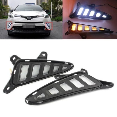 For Toyota Chr C-hr 2018 Drl Led Daytime Running Light With Turn Signal - Image 1 of 4