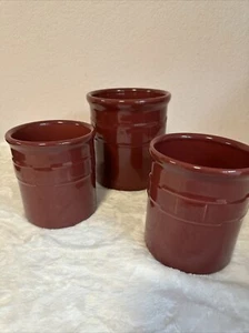 Crocks PAPRIKA Tessuti Longaberger Traditions - Set di 3 - 1 quarto e 1 pinta (x2) - Foto 1 di 15