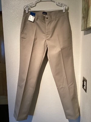BASIC EDITIONS vintage men's khaki pants NWT size 32X32 straight leg pockets - Image 1 of 4