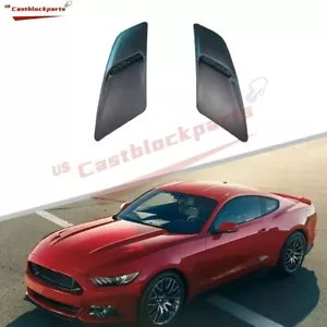 For 2015 2016 2017 Ford Mustang GT5.0 Front Hood Vents Air Intake Trim 2PCS - Picture 1 of 5