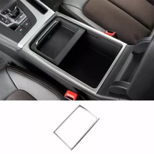 For Audi Q5 2018-2020 2023 Silver Titanium Middle Console Water Cup Frame Trim - Picture 1 of 5