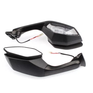 Rear View Mirrors LED Turn Signal Fit For Yamaha YZF R1 2015-2020 19 YZF-R6 2017 - Picture 1 of 6
