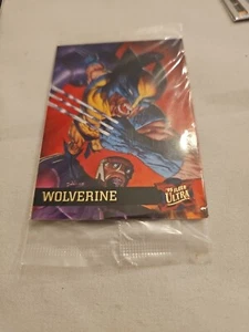 1995 FLEER ULTRA X-MEN WOLVERINE SEALED PROMO CARD DEVRIES ART/ MAGNETO - Picture 1 of 2