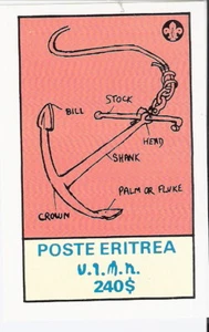Eritrea 1982 75th Anniversary Boy Scouts Anchor Souvenir Sheet MNH - Picture 1 of 1