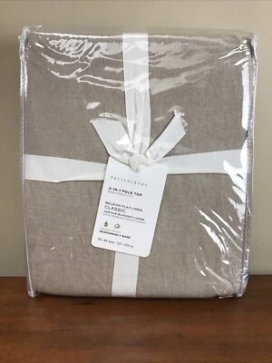 Painel cortina cortina linho escuro Pottery Barn linho belga BLACKOUT 50" x 84" - Imagem 1 de 4