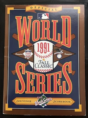 1991 World Series MLB magazine Official Program  Minnesota Twins  Atlanta Braves - Image 1 of 4