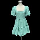 🌻NEW (w/tag) AVARA Dance & Marvel Marianna Green Tweed Babydoll Dress Size L