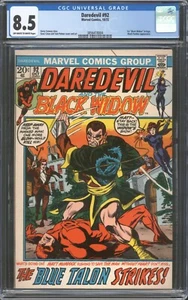 DAREDEVIL #92 (1972) CGC 8.5 VF+ / OW-W pages! 1st Black Widow in logo! - Picture 1 of 2