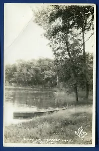 Hancock Lake near Hancock Wisconsin wi Real Photo Postcard - Picture 1 of 2