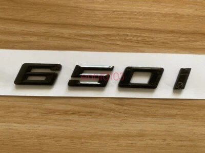 Insignia trasera emblema maletero 650i letras ABS negro brillante 3D para BMW 2017-2022 650i Foto 1 de 4