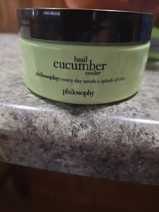 8oz PHILOSOPHY GLAZED BODY SOUFFLE BASIL CUCUMBER COOLER - Picture 1 of 1
