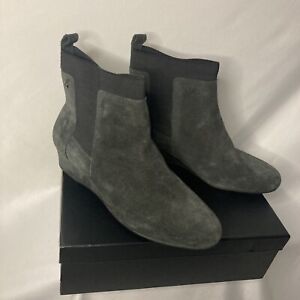 Nurture Francie Grey/Charcoal Suede Ankle Boots 9.5 M
