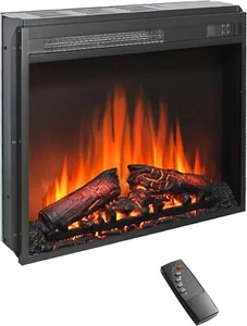 23" Ultra-Thin Electric Fireplace Recessed/Wall Mount - Remote Control 1400W - Picture 1 of 6