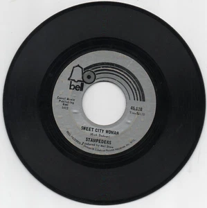 STAMPEDERS Bell 120 7" Vinyl 45 Single Record SWEET CITY WOMAN / GATOR ROAD - Picture 1 of 2