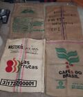 4 Coffee Burlap Bean Bags Los Volcanes Coffee Mastercol Polaris Organic Green