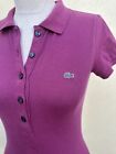 Lacoste Raspberry Color Polo Shirt For Woman Size XS